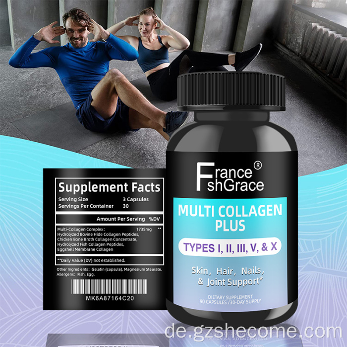 Kollagen unterstützt gesunde Haut Kollagenpräparate für Haare